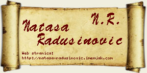 Nataša Radusinović vizit kartica